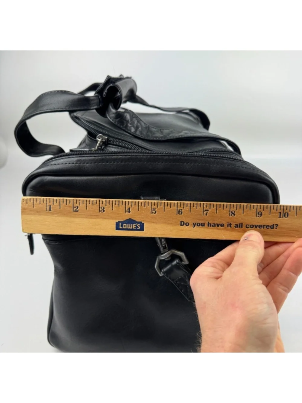 Dilana Design Collection Dorado Leather Duffle Bag Weekender Black *Read Desc